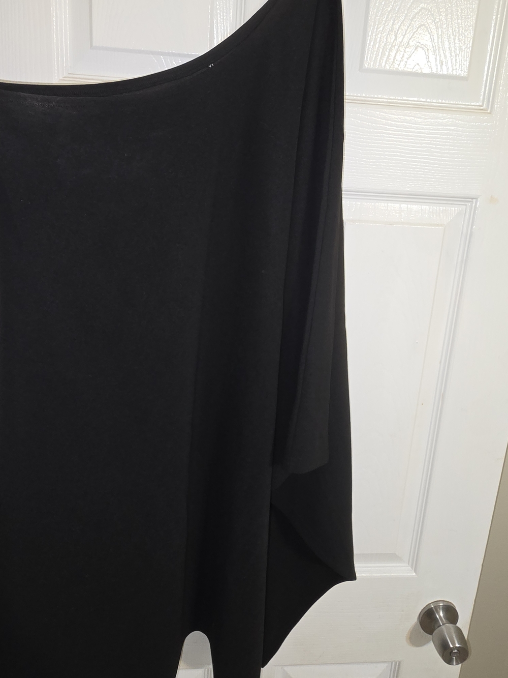 Black Draped Knit Top
